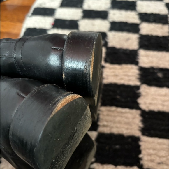 SAINT LAURENT Patti black leather army lace-up combat ankle boot 36 - Picture 7 of 8